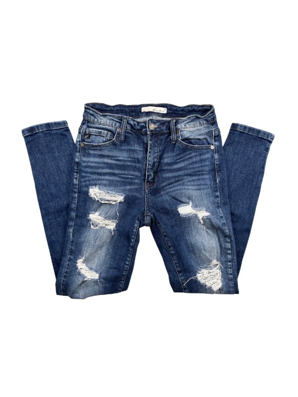 KanCan Distressed Skinny Jeans 5 26 Dark Wash Ripped KC5081D